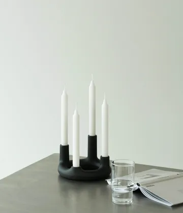 Portavelas Trin - Negro, Ø17,7x11,8 cm - Normann Copenhagen