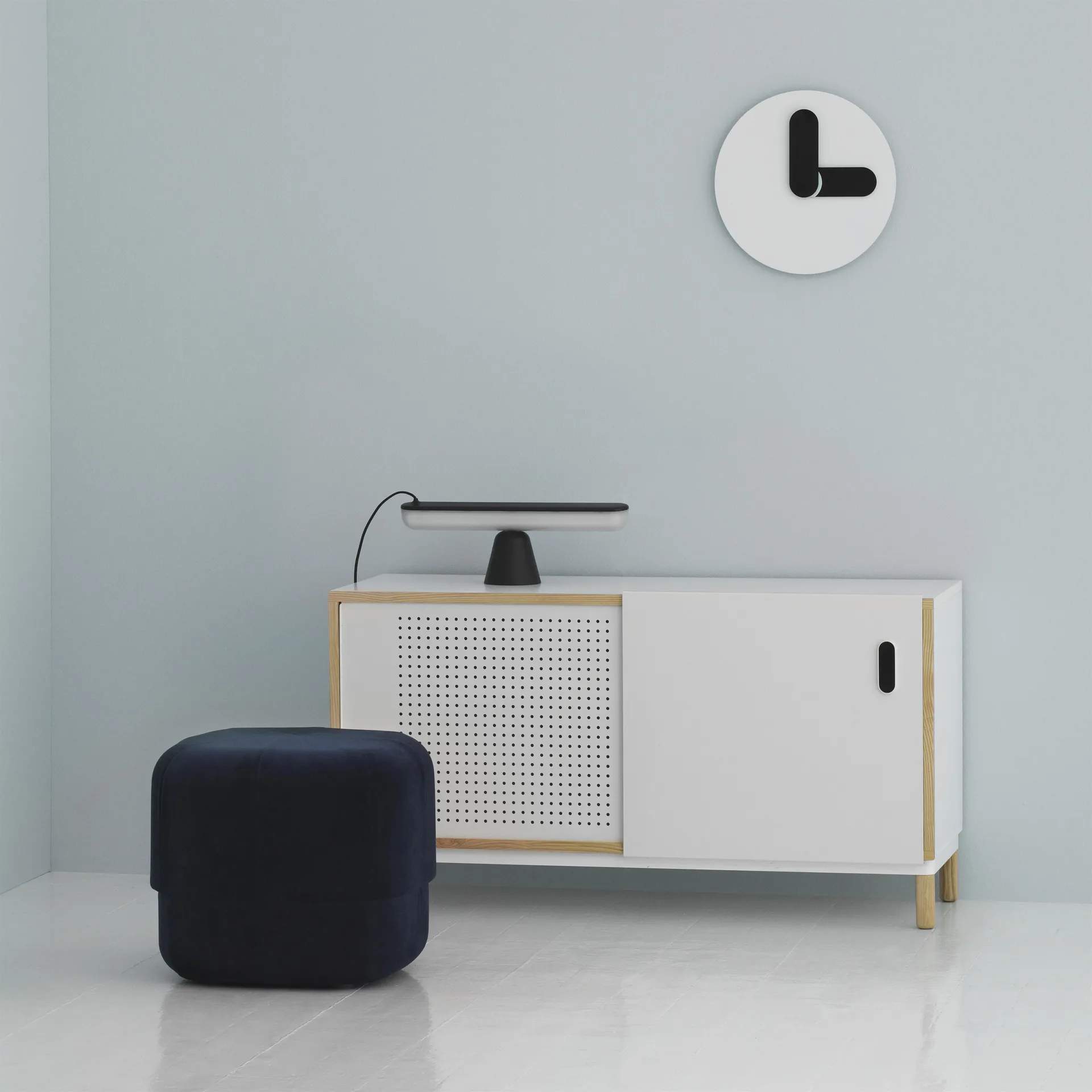 Reloj de pared Bold, blanco Normann Copenhagen