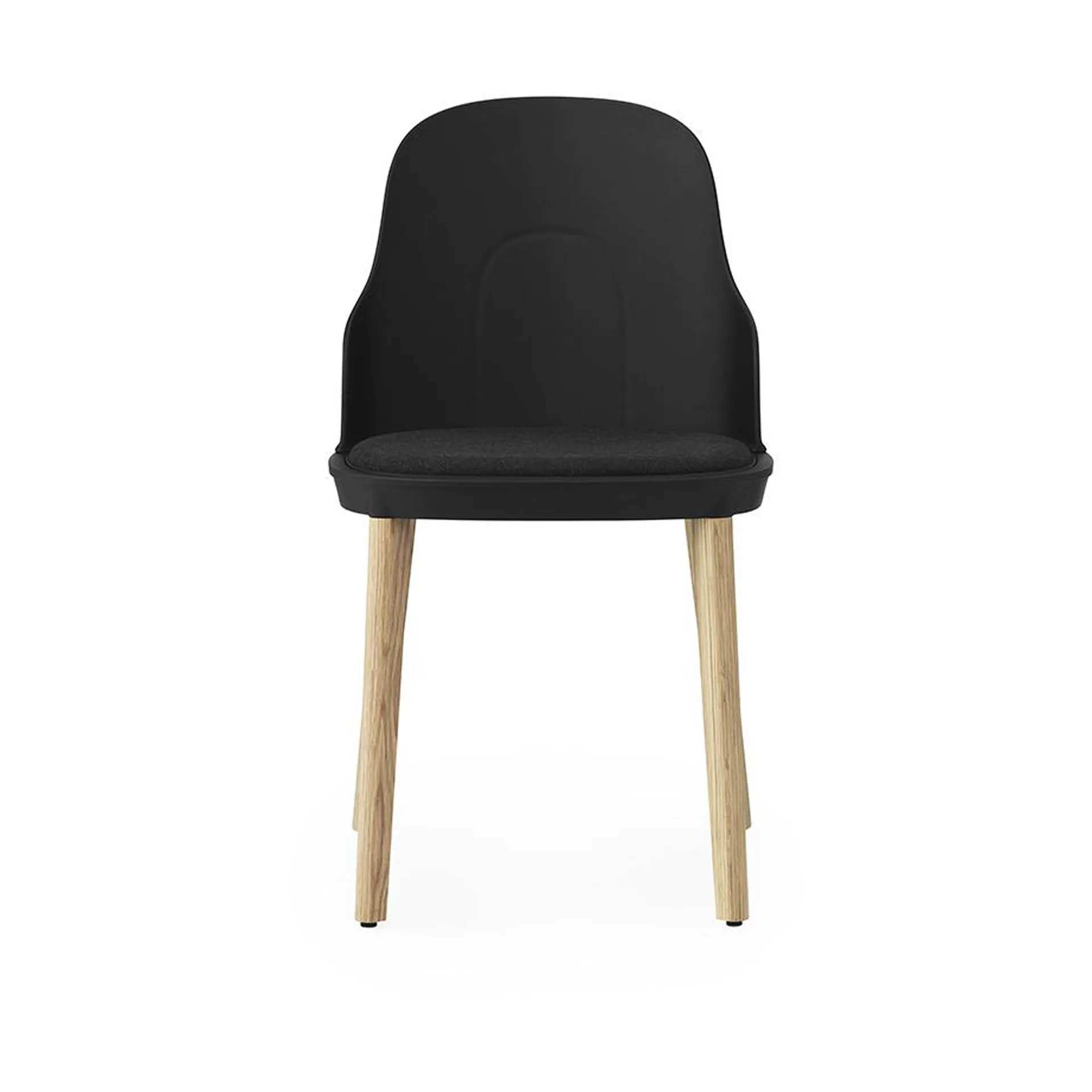 Silla Allez con cojín y patas de roble, Black Normann Copenhagen