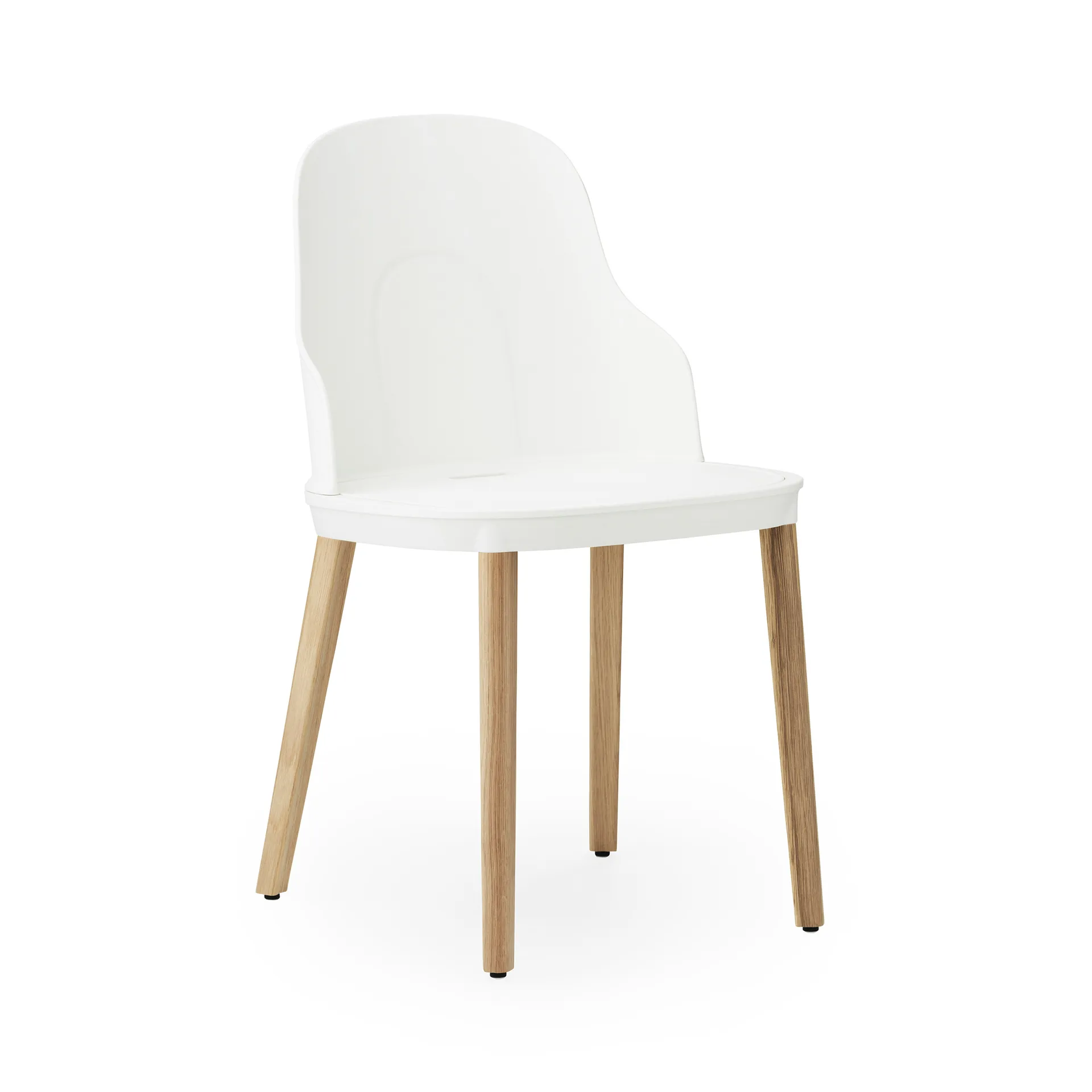 Silla Allez con patas de roble, blanco-roble Normann Copenhagen