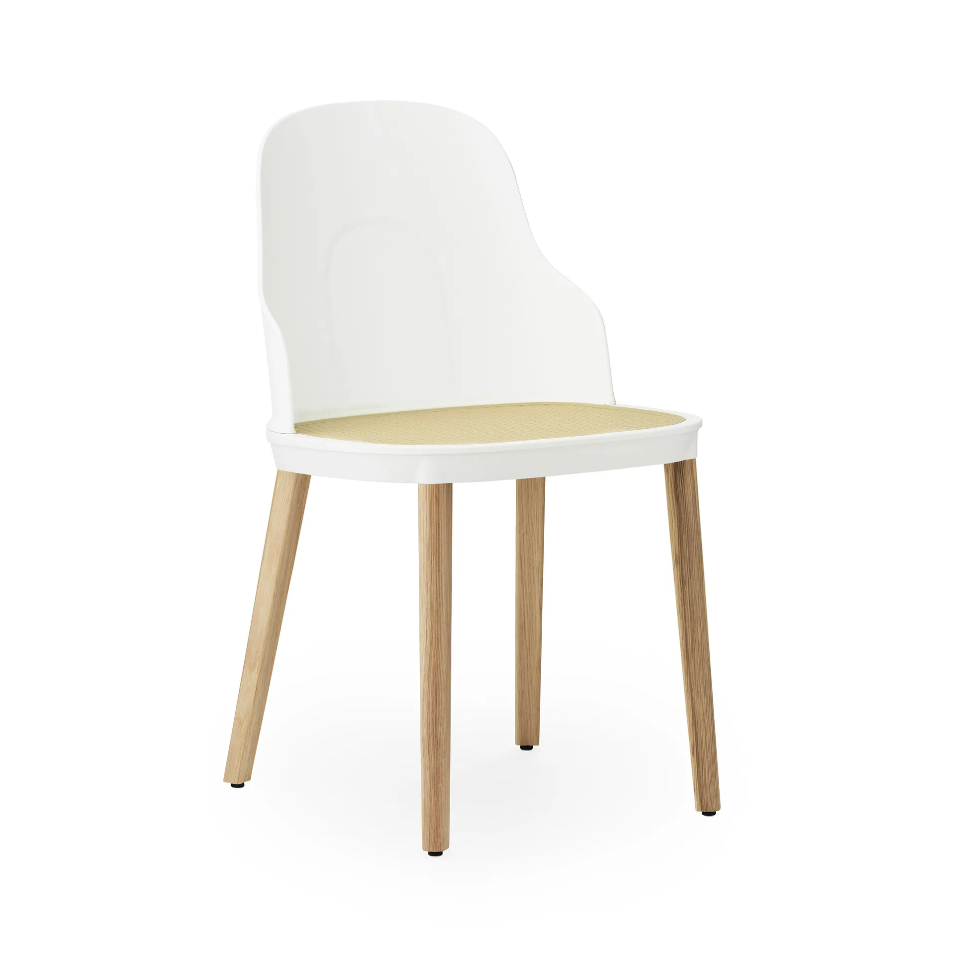 Silla Allez molded wicker, blanco-roble Normann Copenhagen