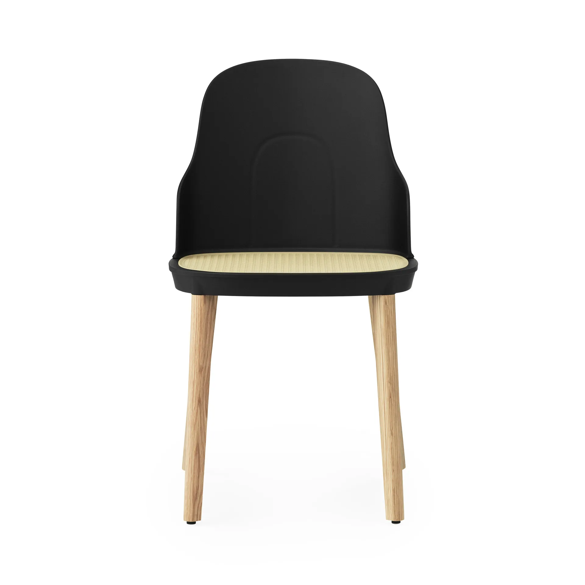 Silla Allez molded wicker, negro-roble Normann Copenhagen