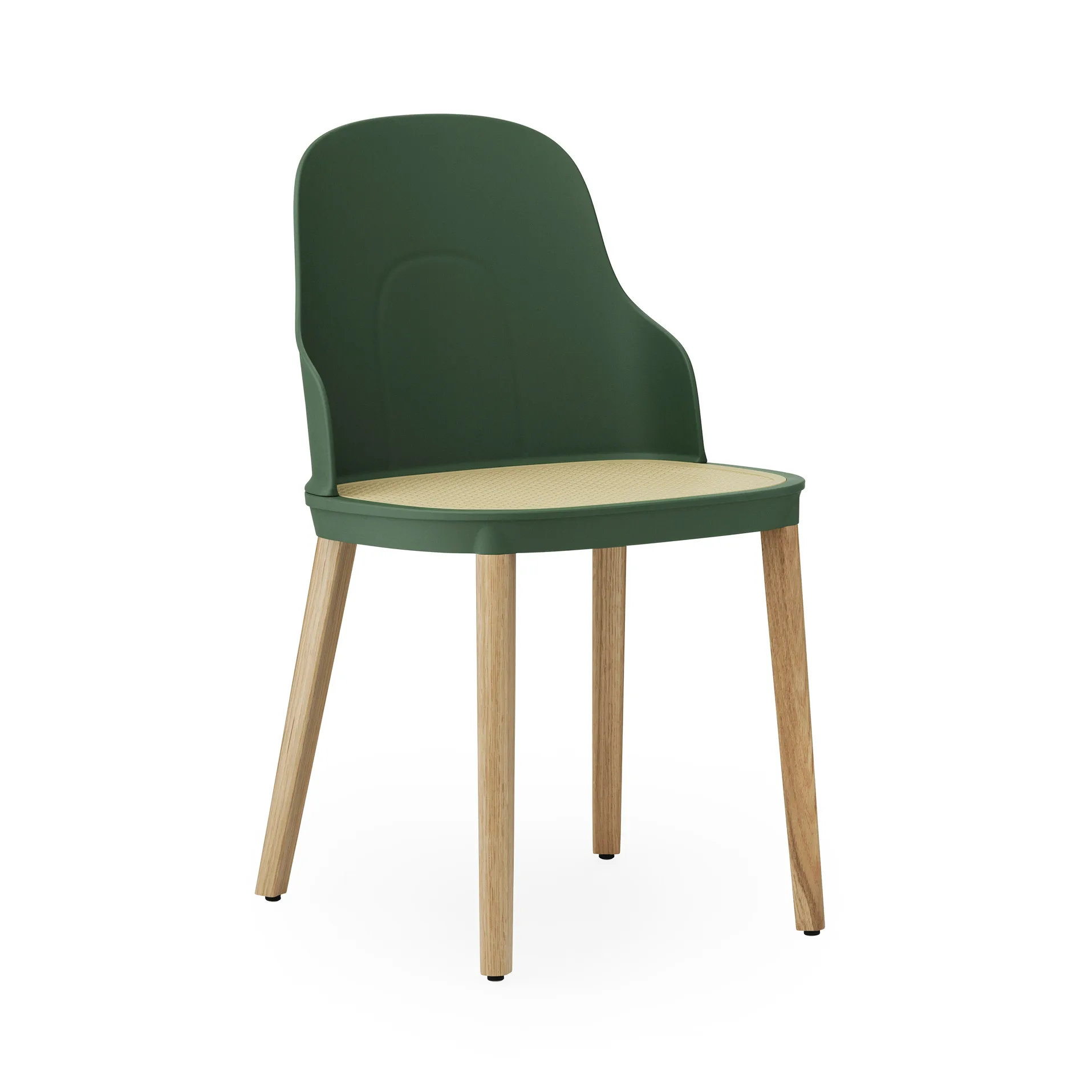 Silla Allez molded wicker, Park green-roble Normann Copenhagen