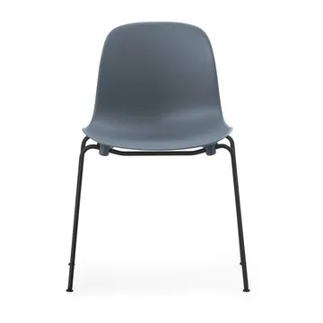 Silla apilable Form Chair con patas negras pack de 2 unidades, Azul - Normann Copenhagen