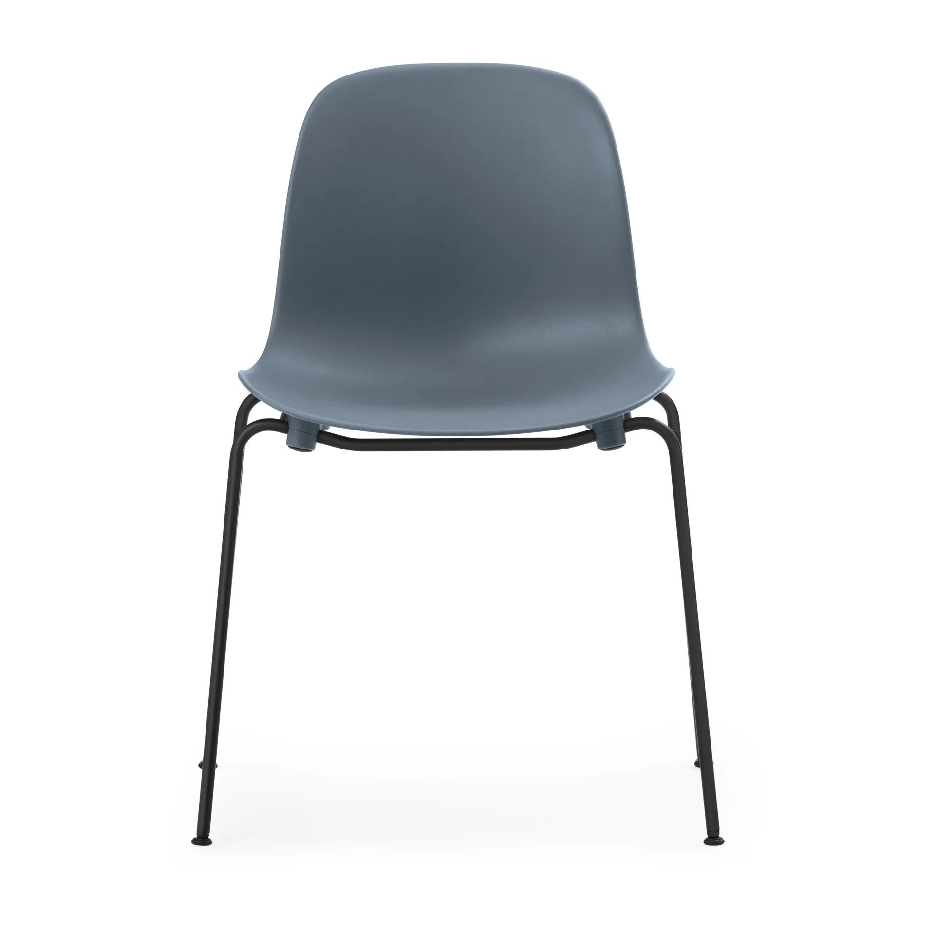Silla apilable Form Chair con patas negras pack de 2 unidades, Azul Normann Copenhagen