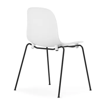 Silla apilable Form Chair con patas negras pack de 2 unidades, Blanco - Normann Copenhagen