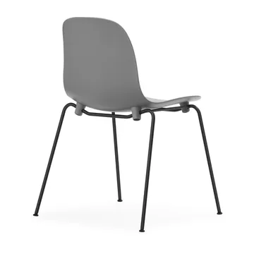 Silla apilable Form Chair con patas negras pack de 2 unidades, Gris - Normann Copenhagen
