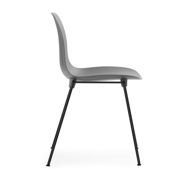 Silla apilable Form Chair con patas negras pack de 2 unidades, Gris Normann Copenhagen