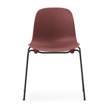 Silla apilable Form Chair con patas negras pack de 2 unidades, Rojo - Normann Copenhagen