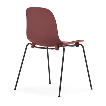 Silla apilable Form Chair con patas negras pack de 2 unidades, Rojo - Normann Copenhagen