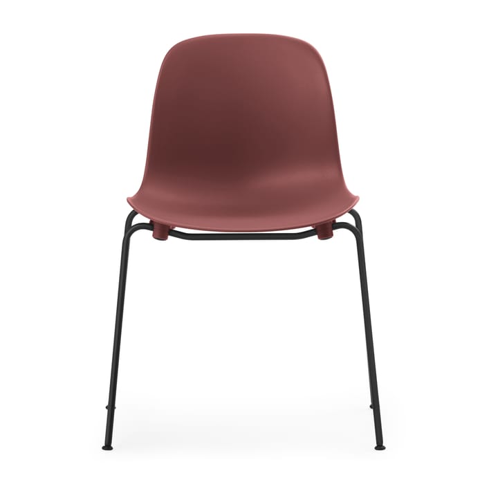 Silla apilable Form Chair con patas negras pack de 2 unidades, Rojo Normann Copenhagen