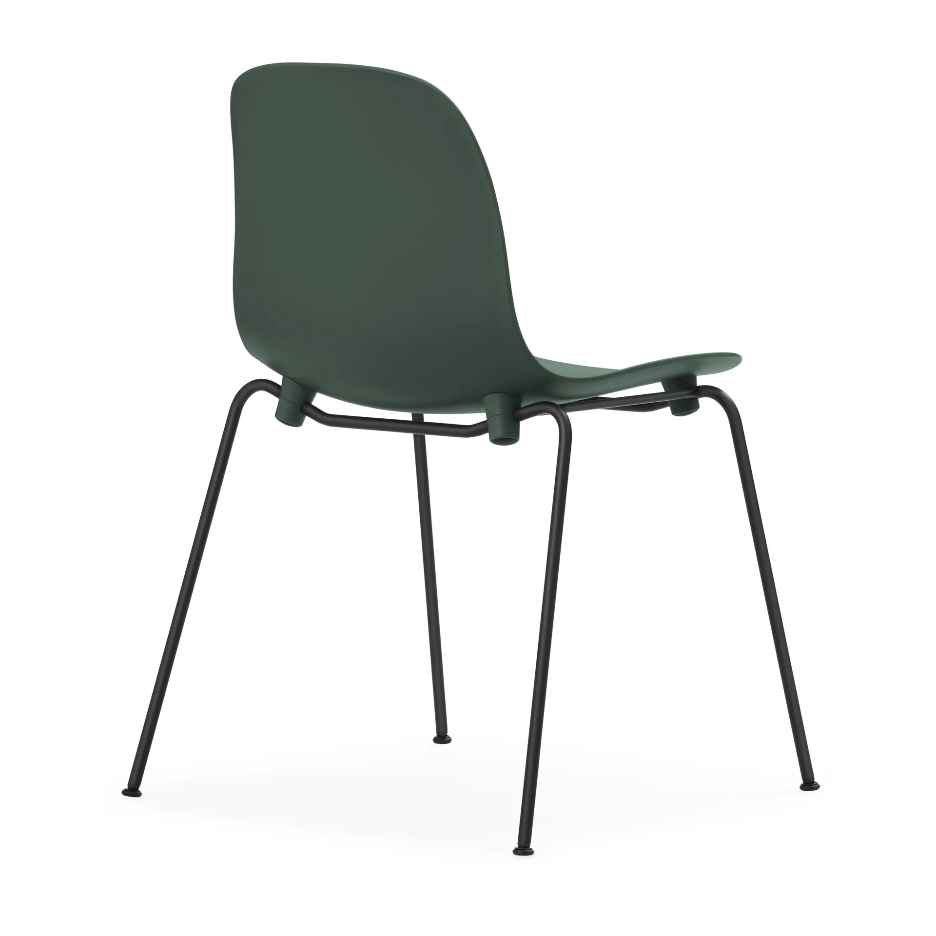 Silla apilable Form Chair con patas negras pack de 2 unidades, Verde,  Normann Copenhagen