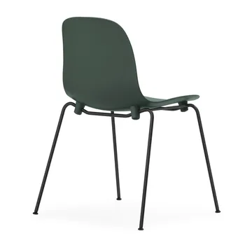 Silla apilable Form Chair con patas negras pack de 2 unidades, Verde - Normann Copenhagen