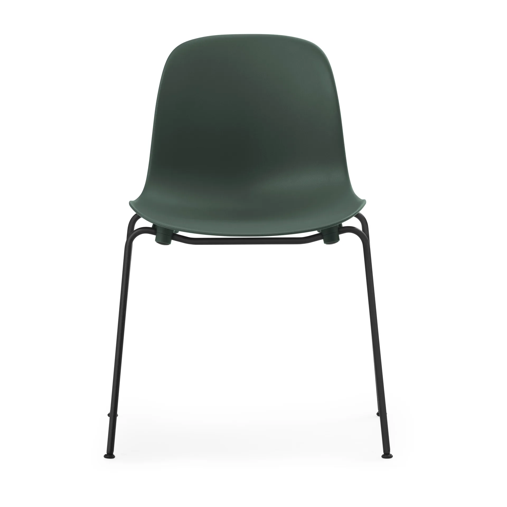 Silla apilable Form Chair con patas negras pack de 2 unidades, Verde,  Normann Copenhagen