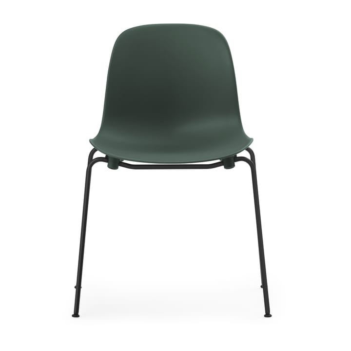 Silla apilable Form Chair con patas negras pack de 2 unidades, Verde Normann Copenhagen