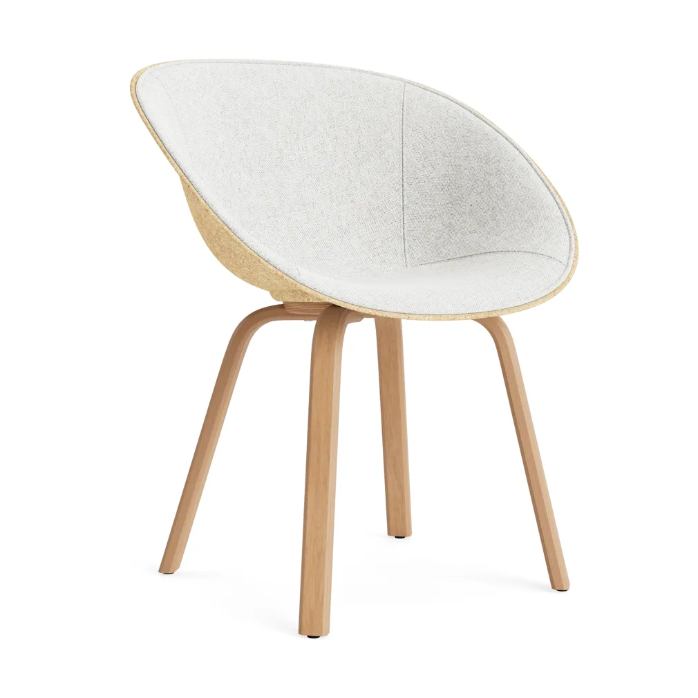Silla asiento tapizado Mat Armchair, Hallingdal 110-hemp-beech Normann Copenhagen