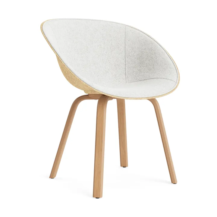 Silla asiento tapizado Mat Armchair - Hallingdal 110-hemp-beech - Normann Copenhagen