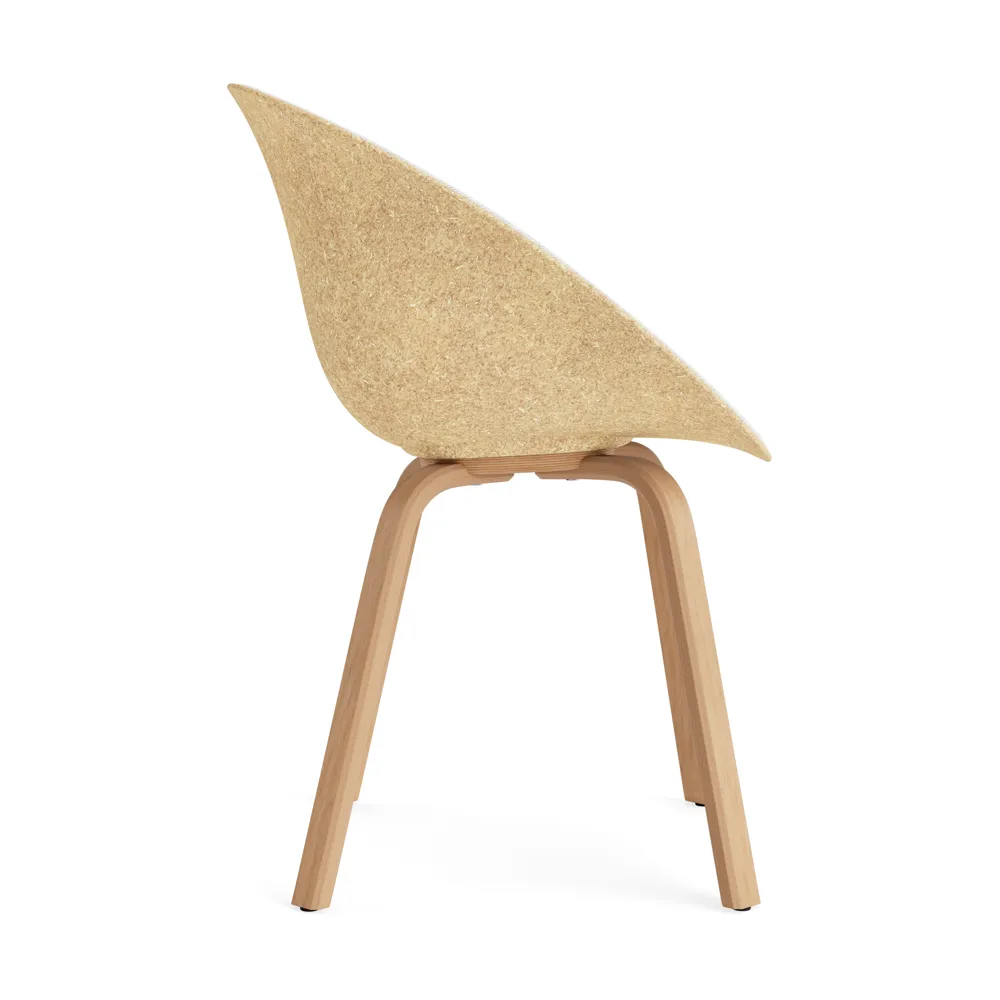 Silla asiento tapizado Mat Armchair, Hallingdal 110-hemp-beech Normann Copenhagen
