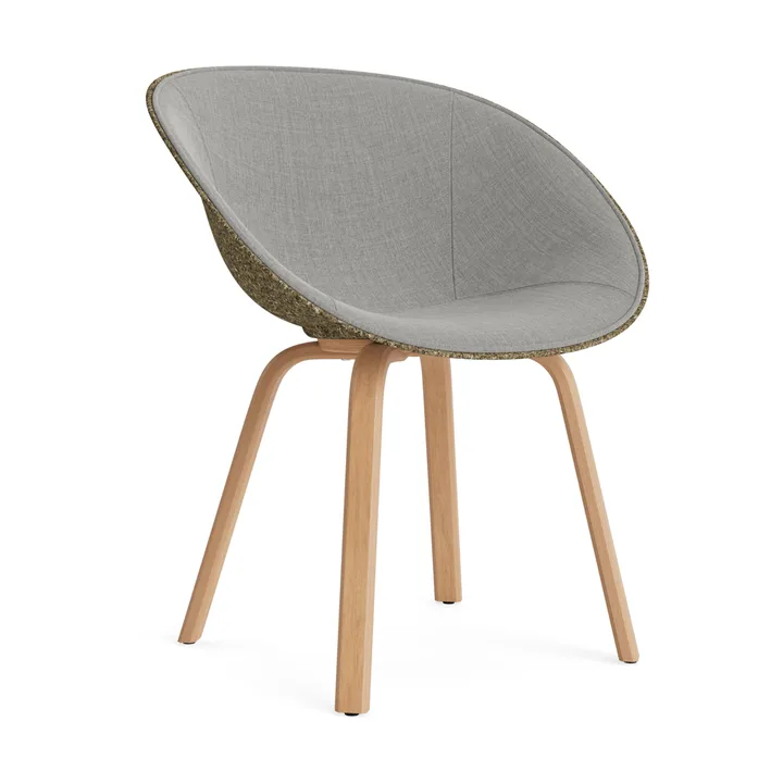 Silla asiento tapizado Mat Armchair - Remix 133-seaweed-beech - Normann Copenhagen