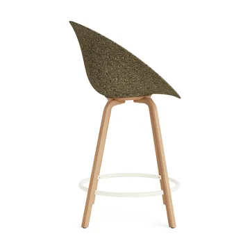 Silla asiento tapizado Mat Bar Armchair 65 cm - Hallingdal 110-seaweed-beech-cream steel - Normann Copenhagen