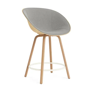 Silla asiento tapizado Mat Bar Armchair 65 cm - Remix 133-hemp-beech-cream steel - Normann Copenhagen