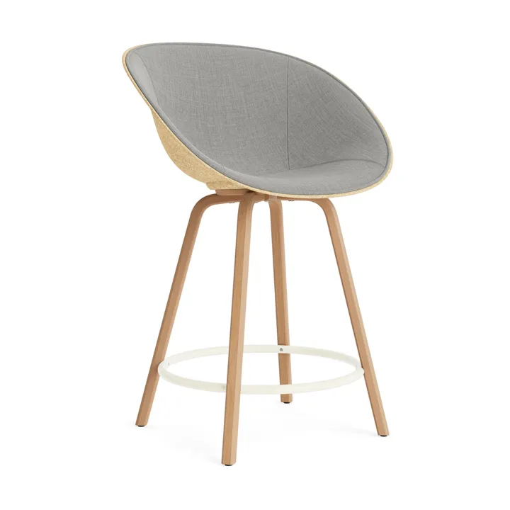Silla asiento tapizado Mat Bar Armchair 65 cm - Remix 133-hemp-beech-cream steel - Normann Copenhagen