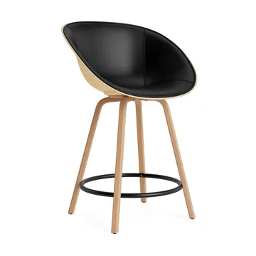 Silla asiento tapizado Mat Bar Armchair 65 cm - Ultra 41599-hemp-beech-black steel - Normann Copenhagen