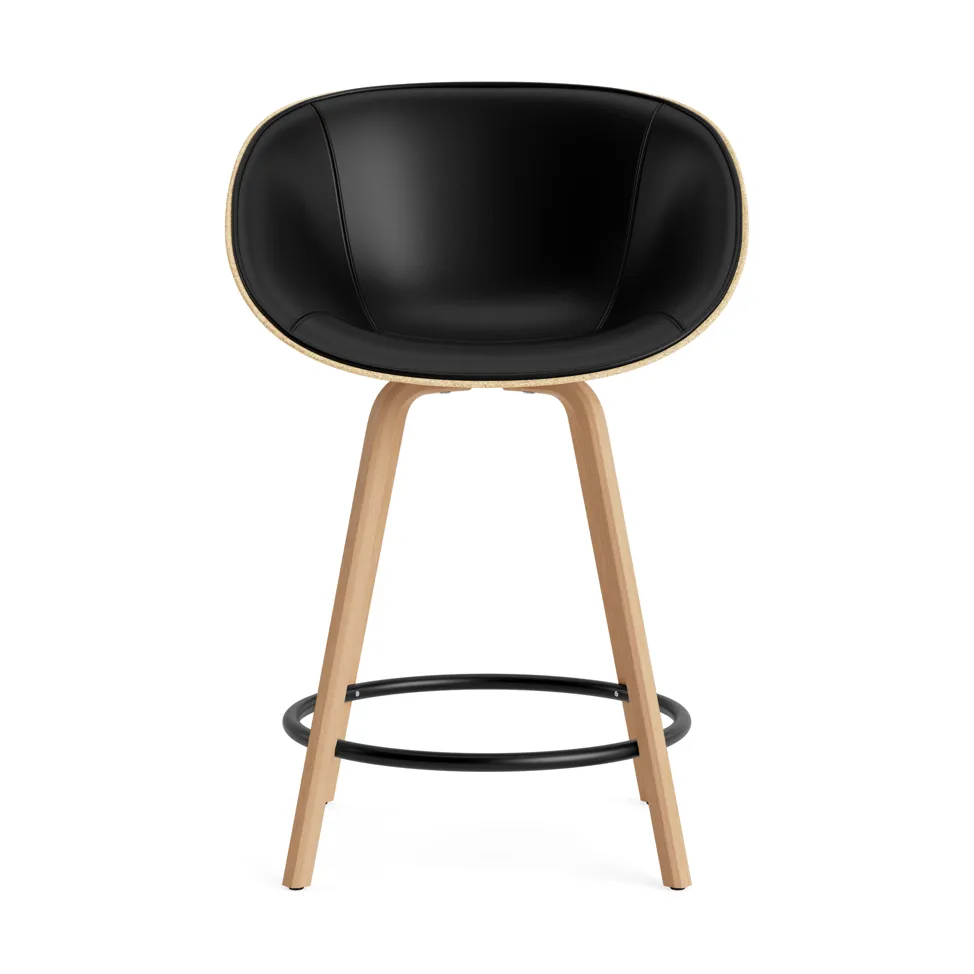 Silla asiento tapizado Mat Bar Armchair 65 cm, Ultra 41599-hemp-beech-black steel Normann Copenhagen