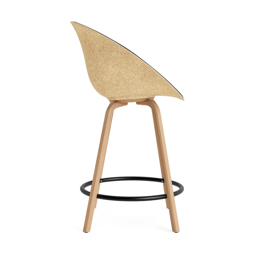 Silla asiento tapizado Mat Bar Armchair 65 cm, Ultra 41599-hemp-beech-black steel Normann Copenhagen