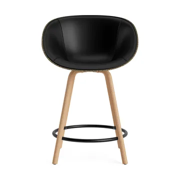 Silla asiento tapizado Mat Bar Armchair 65 cm - Ultra 41599-seaweed-beech-black steel - Normann Copenhagen