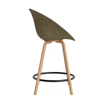 Silla asiento tapizado Mat Bar Armchair 65 cm - Ultra 41599-seaweed-beech-black steel - Normann Copenhagen
