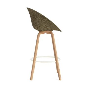 Silla asiento tapizado Mat Bar Armchair 75 cm - Hallingdal 110-seaweed-beech-cream steel - Normann Copenhagen