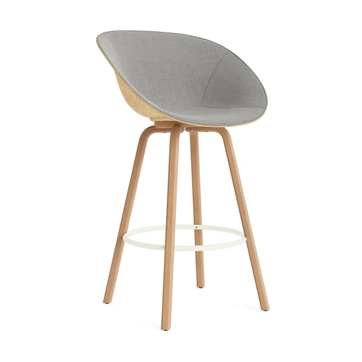 Silla asiento tapizado Mat Bar Armchair 75 cm - Remix 133-hemp-beech-cream steel - Normann Copenhagen