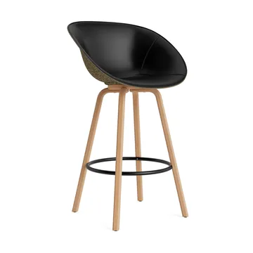 Silla asiento tapizado Mat Bar Armchair 75 cm - Ultra 41599-seaweed-beech-black steel - Normann Copenhagen