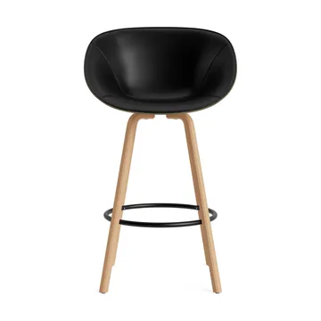 Silla asiento tapizado Mat Bar Armchair 75 cm - Ultra 41599-seaweed-beech-black steel - Normann Copenhagen