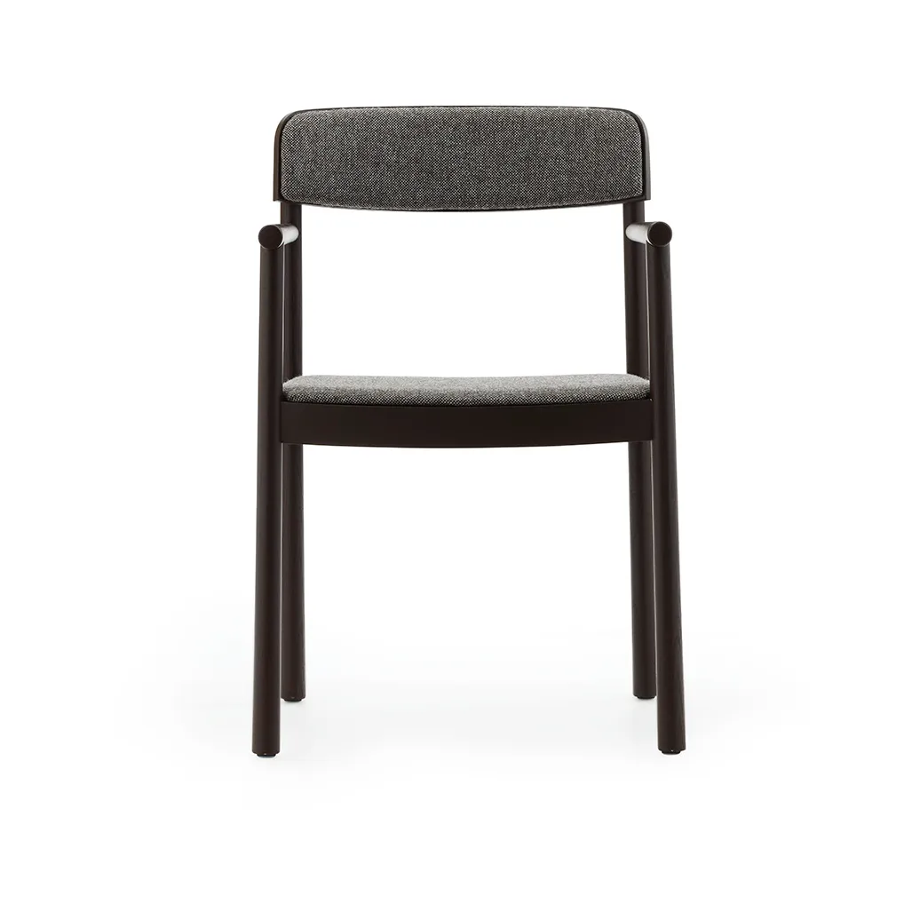 Silla con brazos Timb, Marrón cenizo - tejido Hallingdal 368 Normann Copenhagen