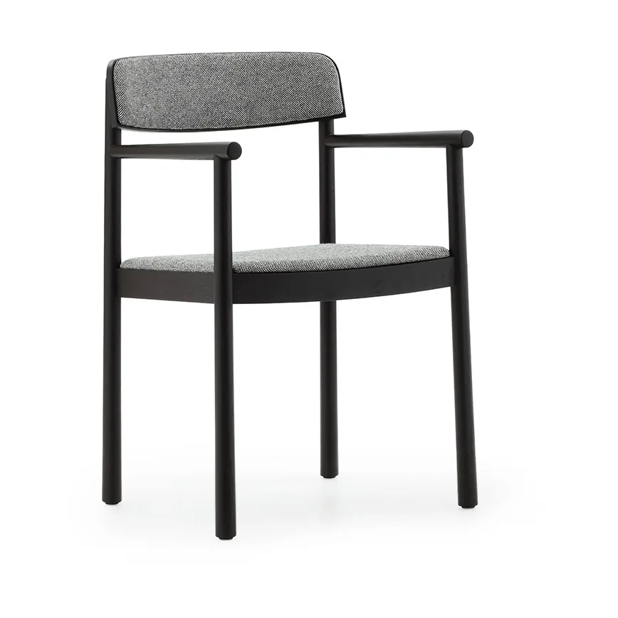 Silla con brazos Timb, Negro cenizo - tejido Hallingdal 166 Normann Copenhagen