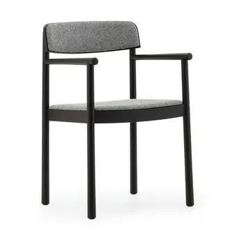 Silla con brazos Timb - Negro cenizo - tejido Hallingdal 166 - Normann Copenhagen
