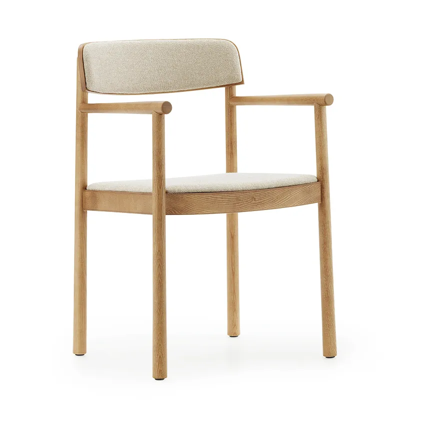 Silla con brazos Timb, Tostado cenizo - tejido Hallingdal 220 Normann Copenhagen