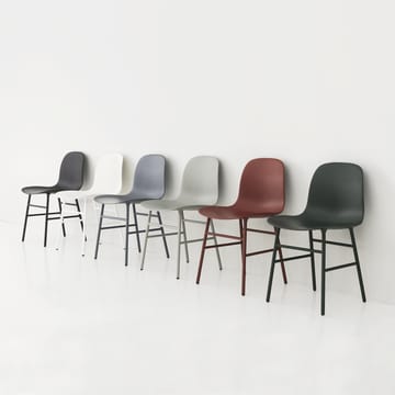 Silla con patas de metal Form Chair pack de 2 unidades - negro - Normann Copenhagen