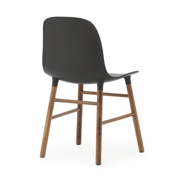 Silla con patas de nogal Form Chair pack de 2 unidades - negro-nogal - Normann Copenhagen
