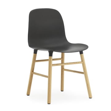 Silla con patas de roble Form Chair pack de 2 unidades - negro-nogal - Normann Copenhagen