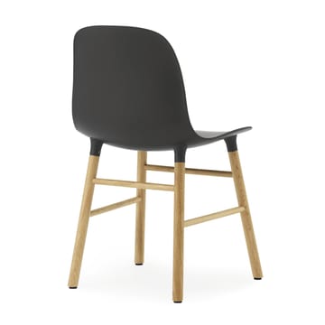 Silla con patas de roble Form Chair pack de 2 unidades - negro-nogal - Normann Copenhagen