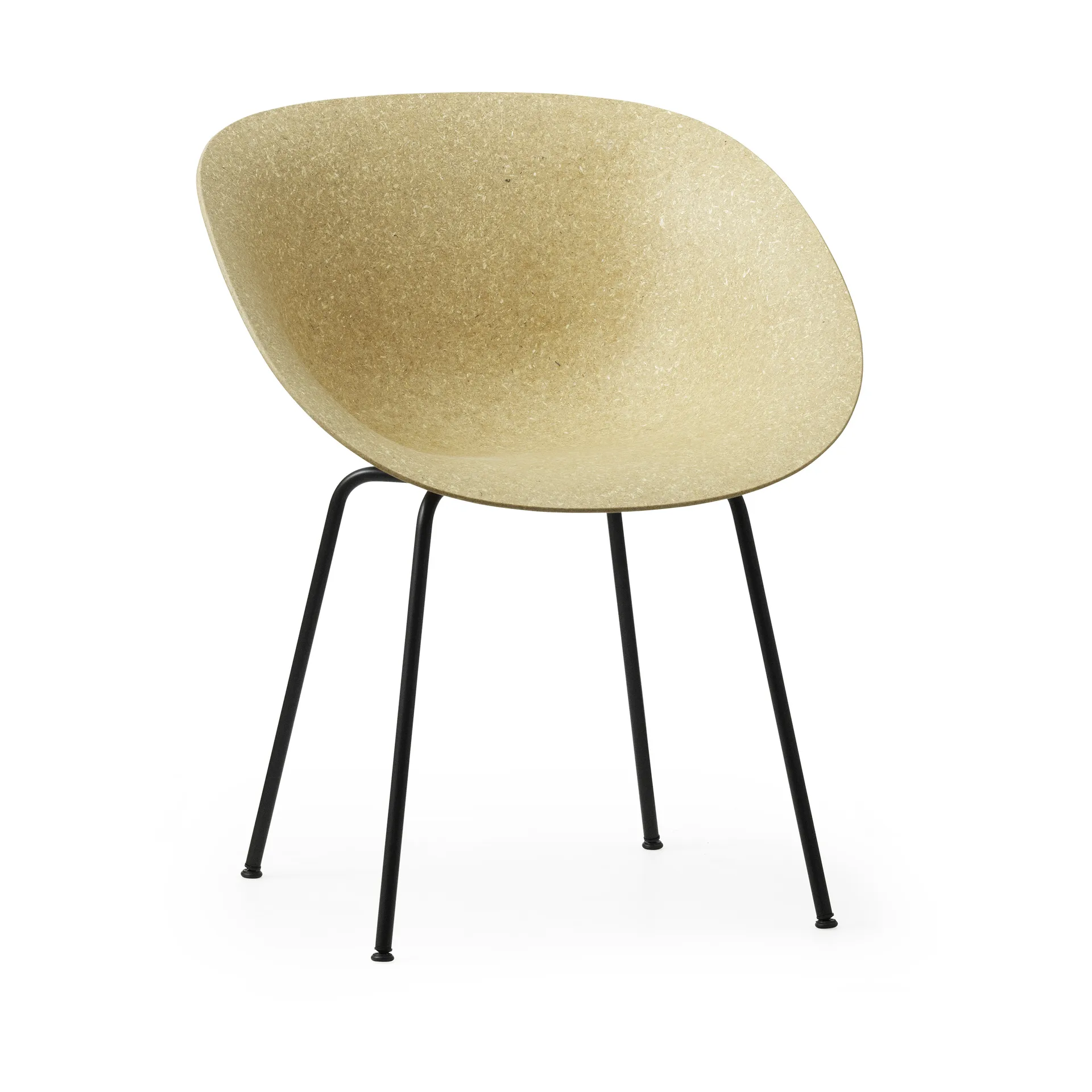 Silla con reposabrazos Mat Armchair, Hemp-black steel Normann Copenhagen