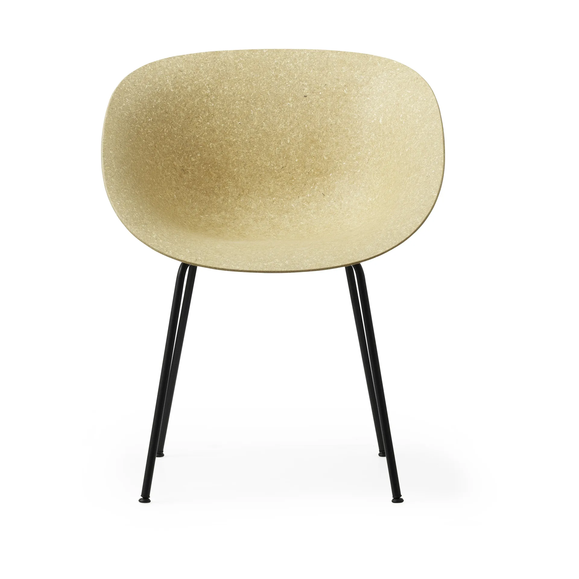 Silla con reposabrazos Mat Armchair, Hemp-black steel Normann Copenhagen