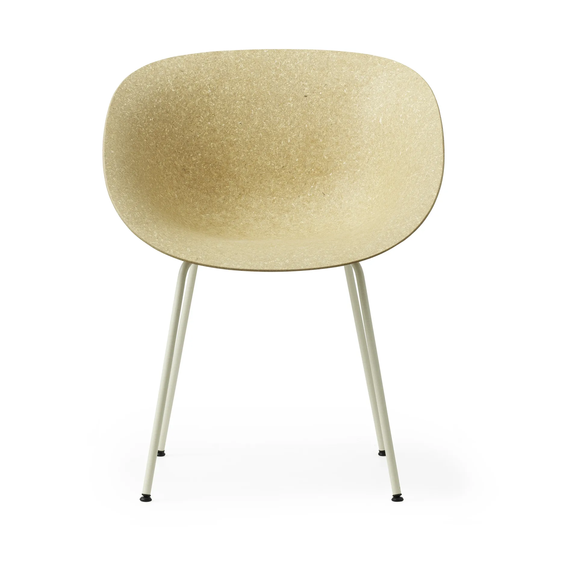 Silla con reposabrazos Mat Armchair, Hemp-cream steel Normann Copenhagen