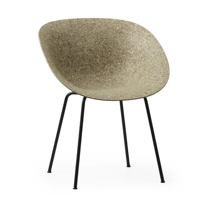 Silla con reposabrazos Mat Armchair - Seaweed-black steel - Normann Copenhagen