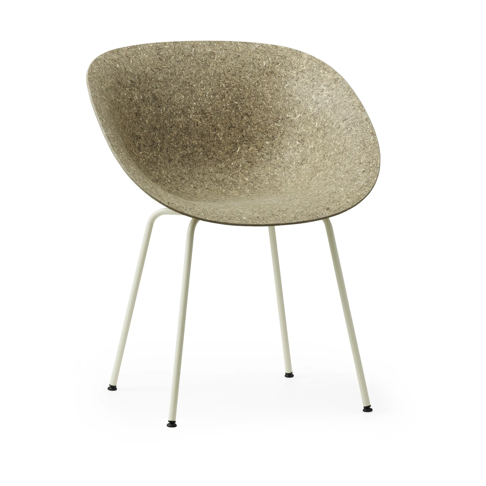 Silla con reposabrazos Mat Armchair, Seaweed-cream steel Normann Copenhagen