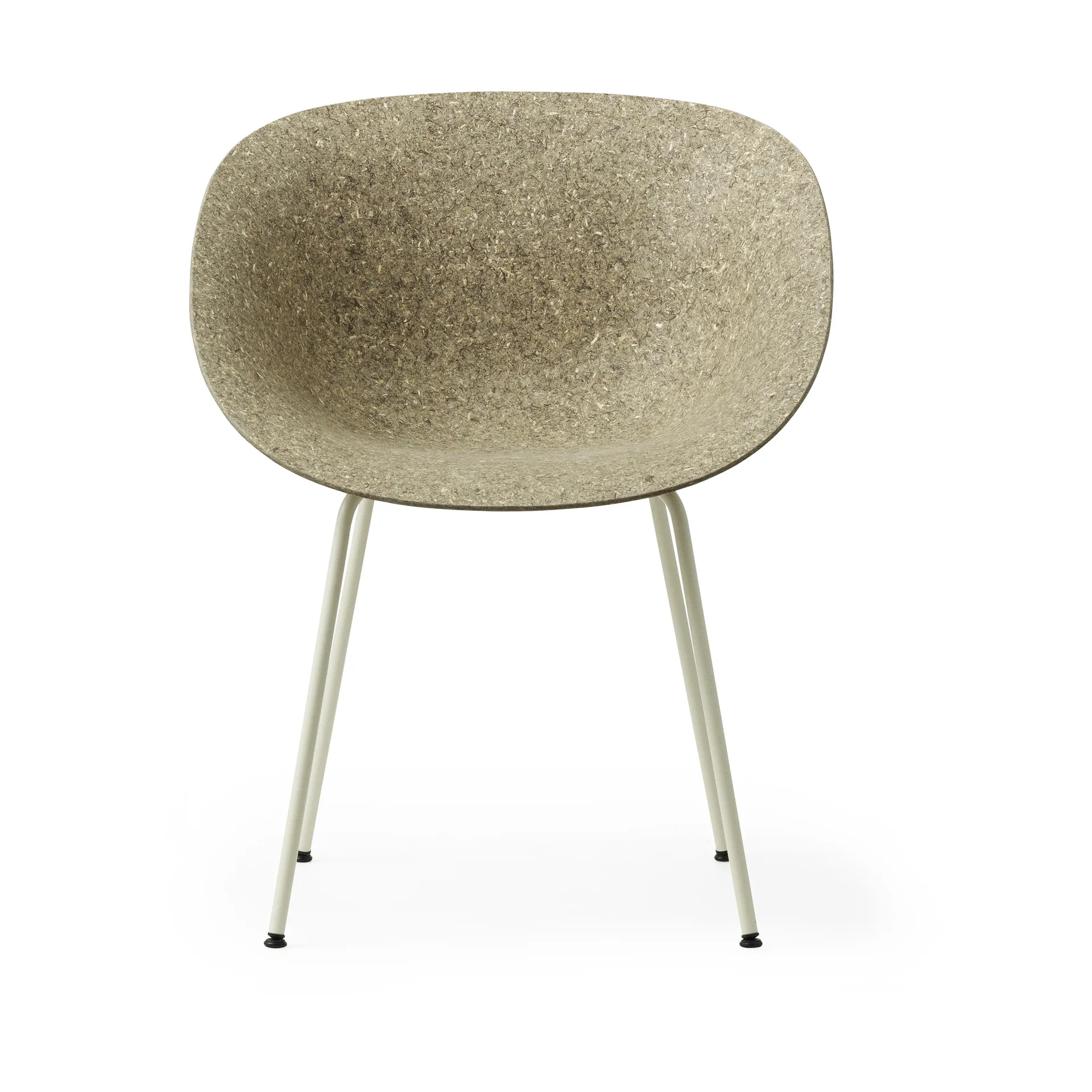 Silla con reposabrazos Mat Armchair, Seaweed-cream steel Normann Copenhagen
