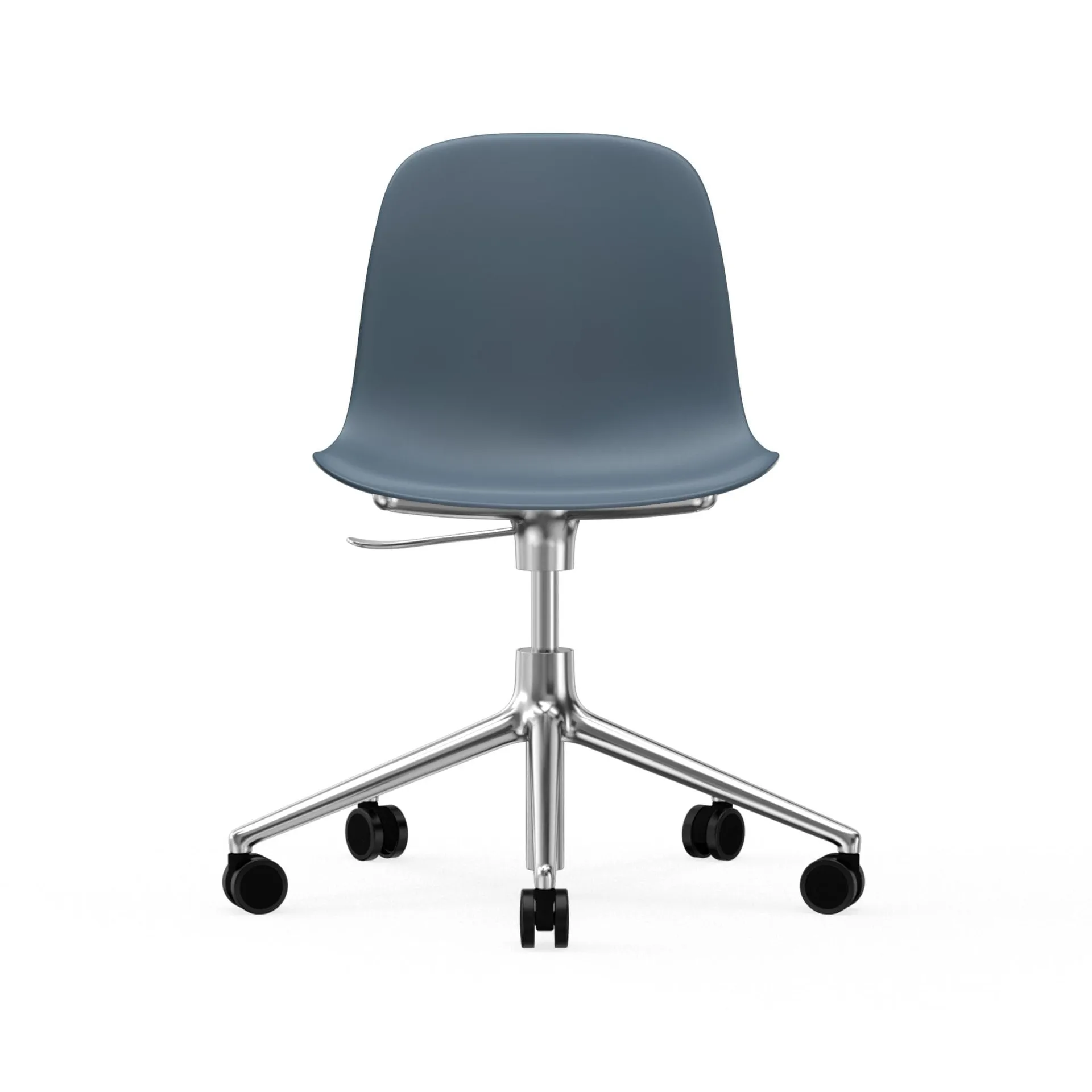 Silla de oficina Form chair swivel 5W, Azul, ruedas de aluminio Normann Copenhagen